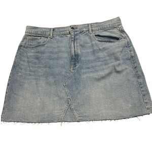 High Rise Jean Skirt